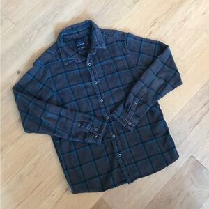 Prana Blue and Gray Plaid Men's Shirt size medium